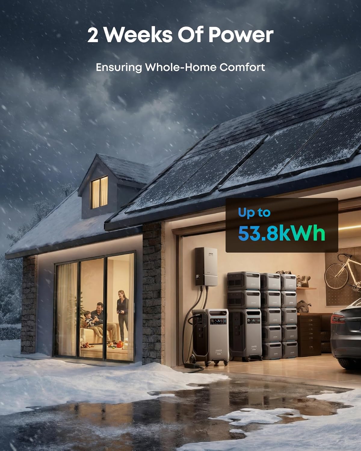 Anker SOLIX F3800 Plus Portable Power Station with Home Power Panel, 3840Wh, 6000W AC Output, 120V/240V, Generators for Home Use, Instant Backup, Works with Generator, For Power Outage and Emergencies Gronata