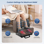 COMFIER 2 in 1 FSA Foot Massager Machine,HSA Shiatsu Foot and Calf Massager with Heat,Kneading,Vibration,Compression Massagers for Feet Health,Plantar Fasclitis,Father‘s Day Gift for Dad Gronata