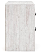 Signature Design by Ashley Wynnlow Rustic 2 Drawer Two Drawer Nightstand, 24.41" Tall, Weathered Gray Gronata