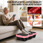 GLYLF Vibration Plate Exercise Machine, 130 Levels Full Body Workout Vibrating Plate for Lymphatic Drainage Weight Loss, 450 Lbs Capacity Shake Platform with Resistance Bands Bluetooth for Women Men Gronata