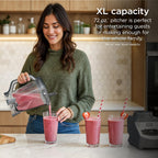 Ninja Professional Blender | Smoothie Blending, Drink Mixer, Grinder, Ice Crusher, Frozen Fruit Blending | 1000W Power, Total Crushing Technology, XL 72-oz. Pitcher | Black & Grey | BL610 Gronata