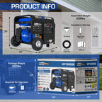 DuroMax XP5500EH 5,500-Watt Dual Fuel Portable Generator - Gas & Propane, Electric Start, RV & Emergency Ready Gronata