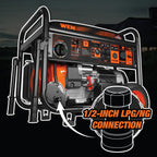 WEN 11,000-Watt 120V/240V Dual Fuel Portable Generator with Wheel Kit and Electric Start (DF1100T) Gronata