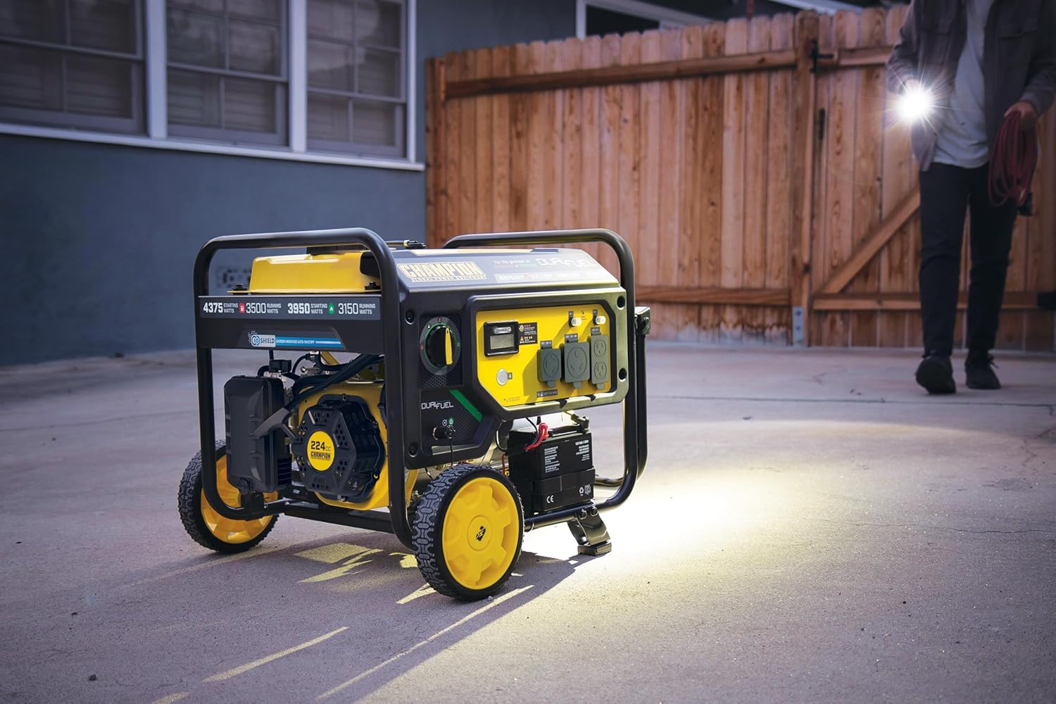 Champion Power Equipment 4375-Watt Wireless Start Dual Fuel RV Ready Portable Generator with Free 3-Year Warranty Gronata