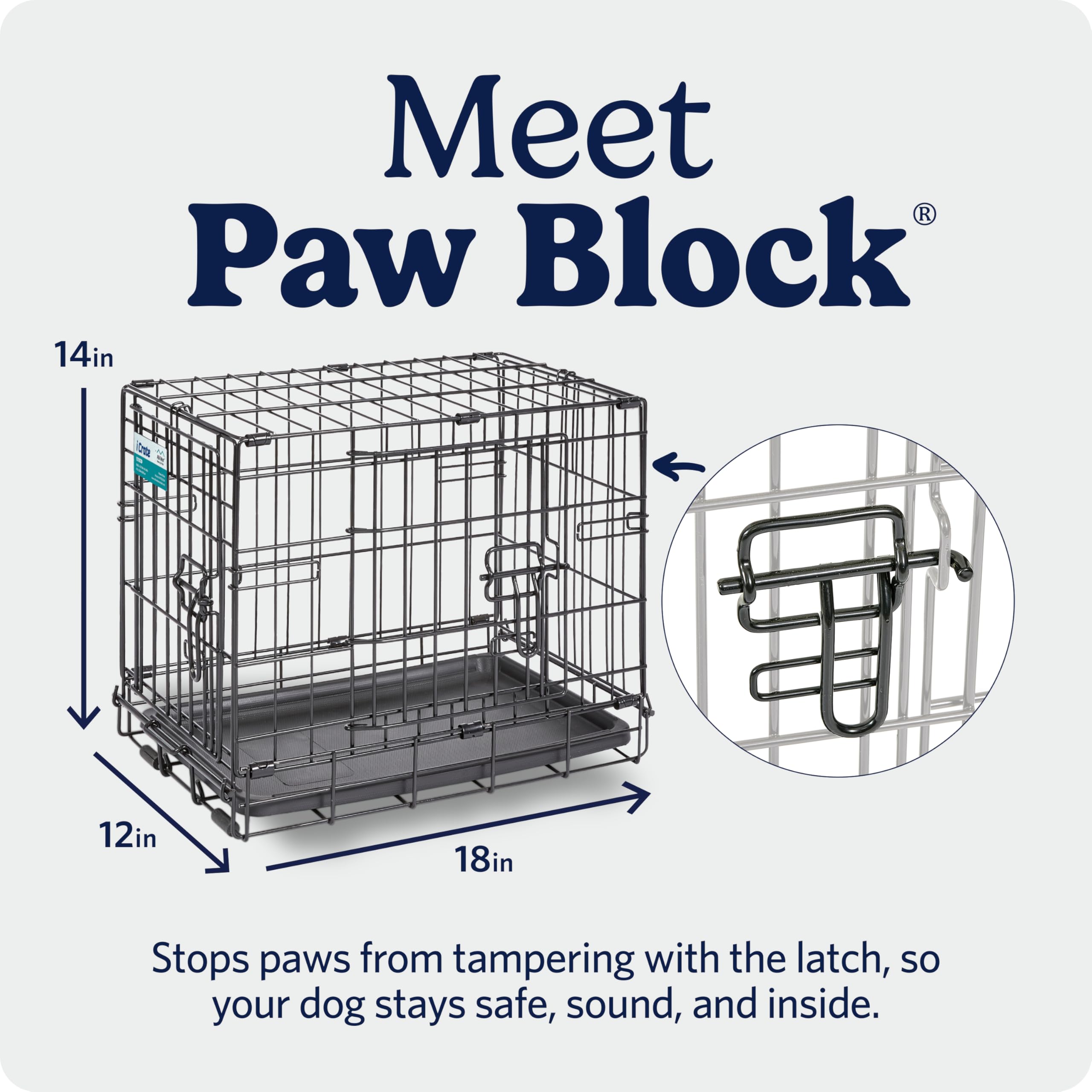MidWest Homes for Pets 30-Inch iCrate for Medium Breeds, 21-40 lbs, Single Door Folding Dog Crate with Divider Panel, Leak-Proof Tray & Secure Latch, Portable, Durable & Easy to Assemble Gronata