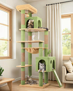 Globlazer Heavy Duty Cat Tree, 70 inch Sturdy Cat Tree for Indoor Cats Extra Large Cat Tower with Scratching Post, Hammock, Cat Condo for Adult Cats Kittens, F70 Pro, Light Grey Gronata