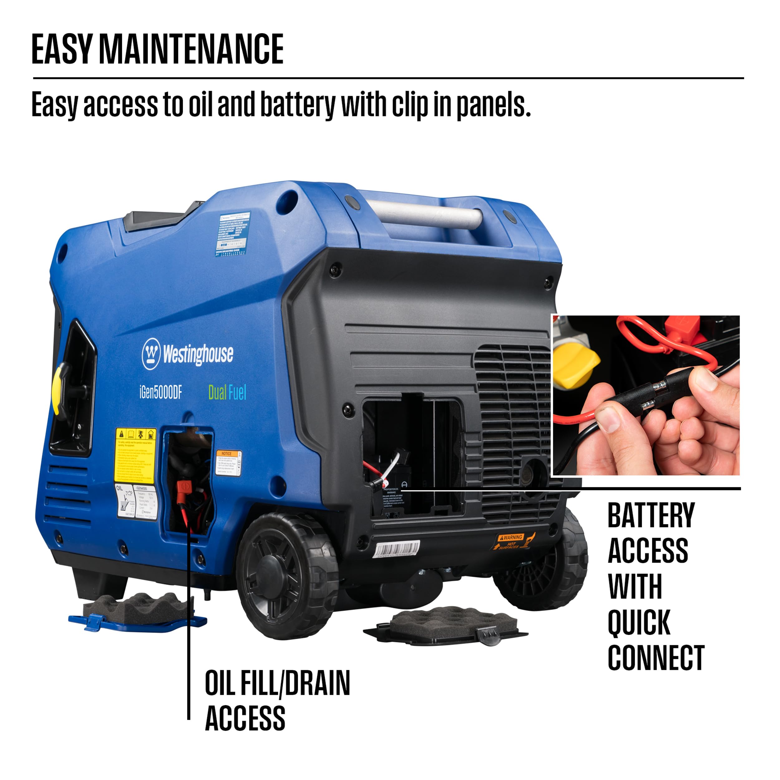 Westinghouse iGen4500DF Super Quiet Dual Fuel Portable Inverter Generator, 4500 Peak Watts & 3700 Rated Watts, Remote Electric Start, Gas & Propane Powered, RV Ready 30A Outlet, Parallel Capable Gronata