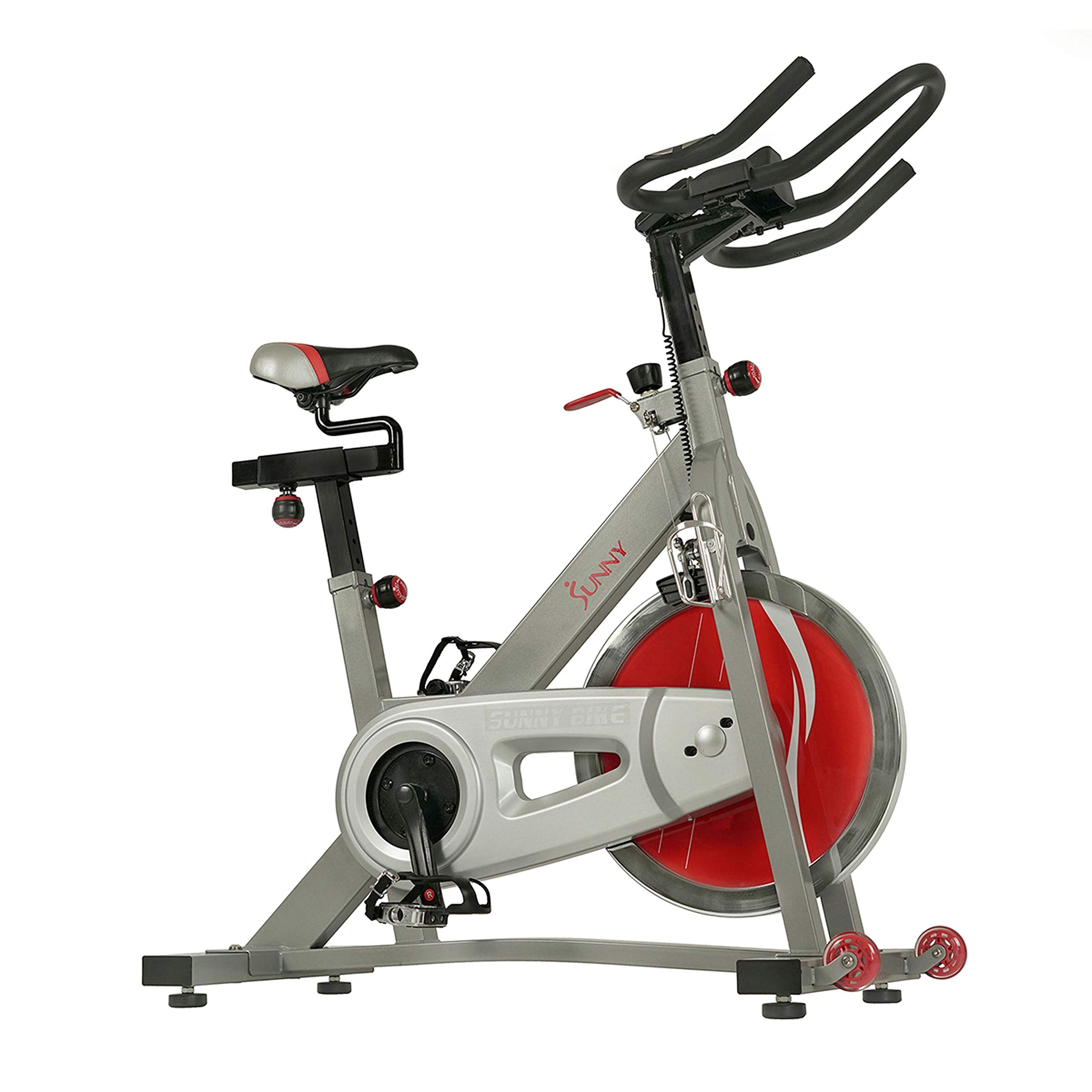 Sunny Health & Fitness Indoor Cycling Exercise Bike with SPD pedals - SF-B1509, White, 47 L x 20 W x 47 5 H Gronata