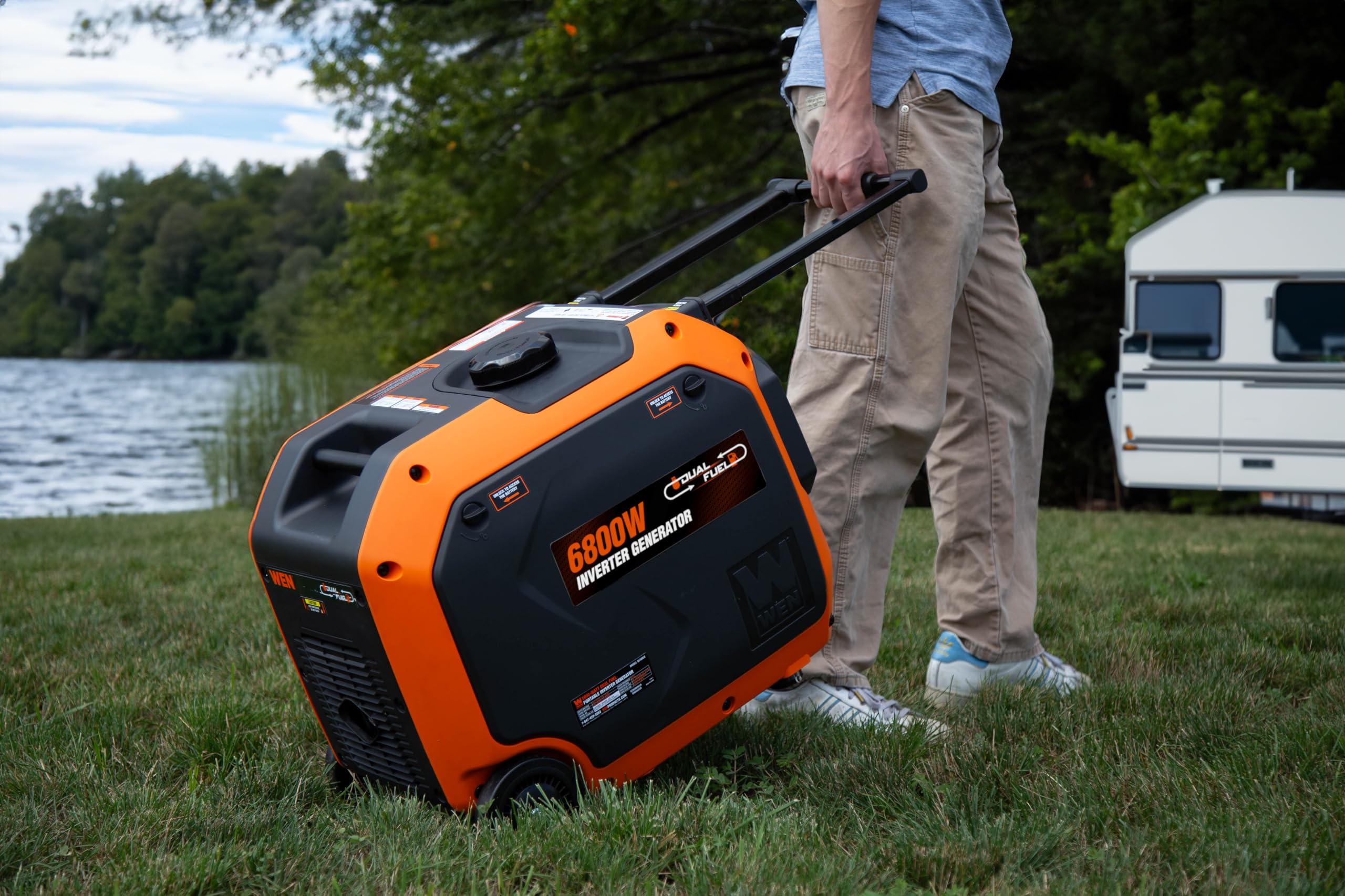 WEN DF451i Super Quiet 4500-Watt Electric Start Dual Fuel RV-Ready Portable Inverter Generator with Fuel Shut-Off Gronata