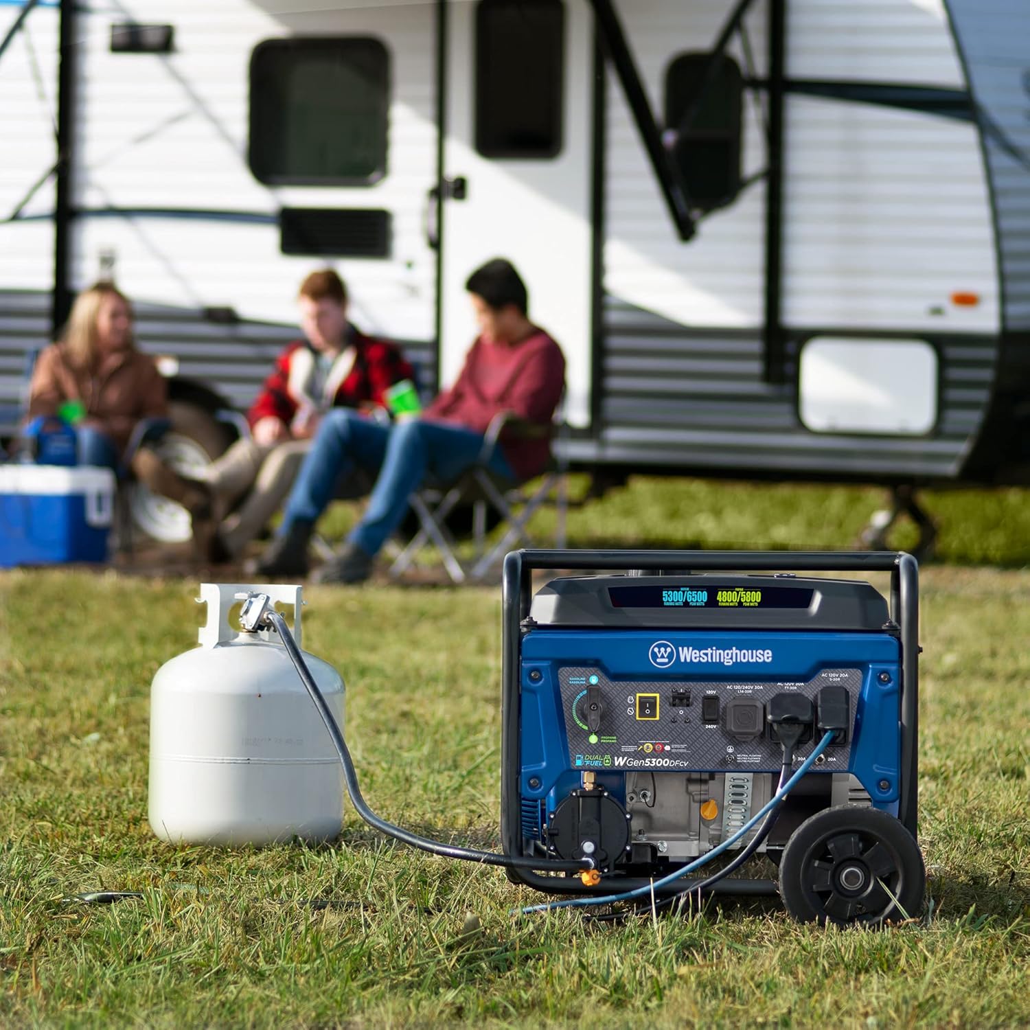 Westinghouse 6500 Watt Dual Fuel Home Backup Portable Generator, Transfer Switch Ready 30A Outlet, RV Ready 30A Outlet, CO Sensor Gronata