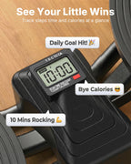 Merach Rocking Steppers for Exercise at Home, 3D Motion Stair Stepper with Resistance Bands for Full Body Workout & Low-Impact Balance Board, 330 LBS Loading Capacity Exercise Equipment（Black） Gronata
