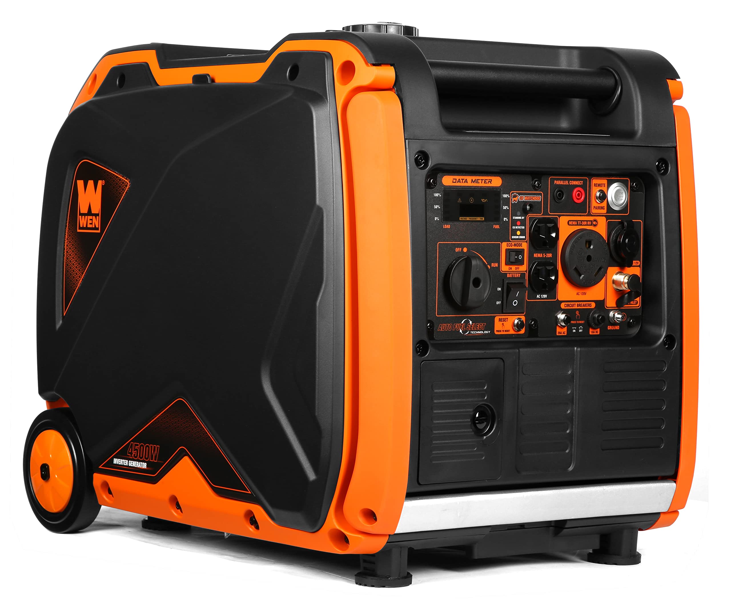 WEN DF451i Super Quiet 4500-Watt Electric Start Dual Fuel RV-Ready Portable Inverter Generator with Fuel Shut-Off Gronata