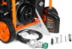 WEN DF623X 6250-Watt 120-Volt/240-Volt Dual Fuel Electric Start Portable Generator with Wheel Kit and CO Shutdown Sensor, Black Gronata