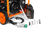 WEN DF623X 6250-Watt 120-Volt/240-Volt Dual Fuel Electric Start Portable Generator with Wheel Kit and CO Shutdown Sensor, Black Gronata