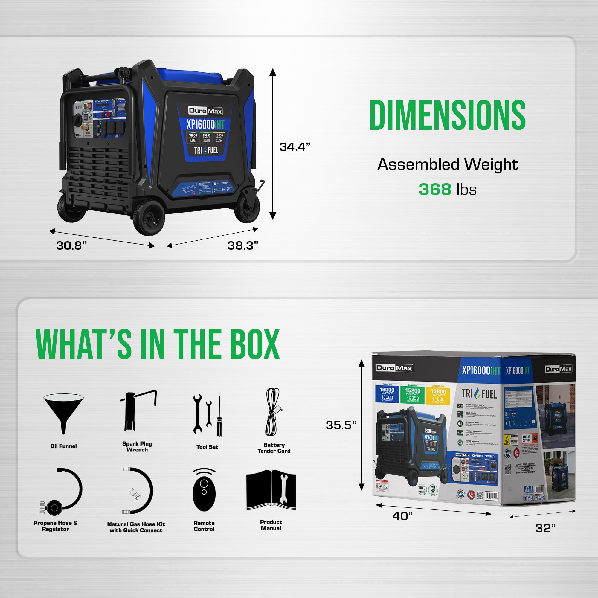 DuroMax XP4500iH 4,500-Watt Dual Fuel Portable Digital Inverter Generator - Gas & Propane, Remote Electric Start, RV & Emergency Ready Gronata