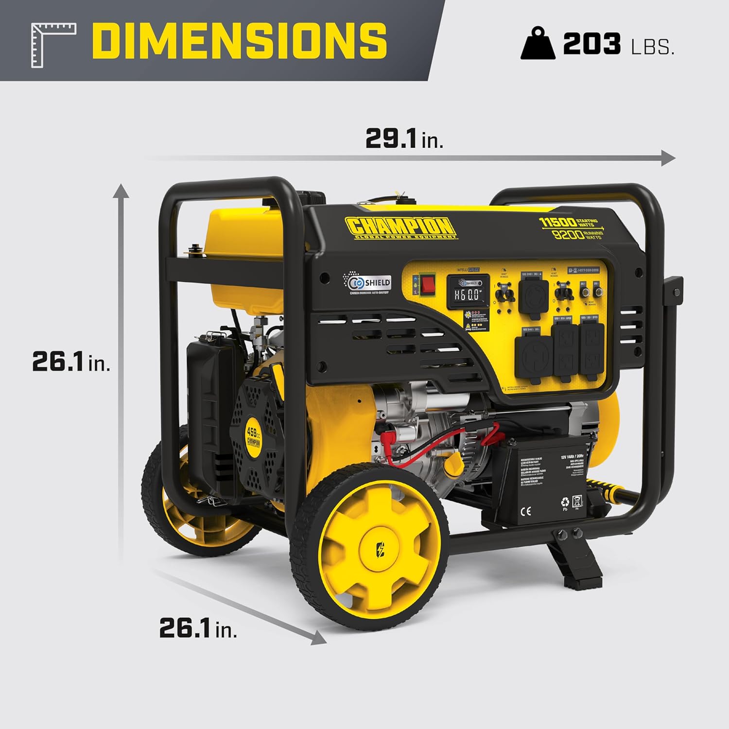 Champion Power Equipment 11,500-Watt Electric Start Home Backup Portable Generator with Free 3-Year Warranty Gronata