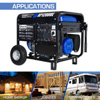 DuroMax XP13000EH 13,000-Watt Dual Fuel Portable Generator - Gas & Propane, Electric Start, Whole Home Backup Power, Transfer Switch Ready, RV & Emergency Ready Gronata