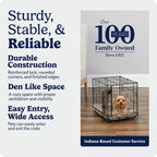 MidWest Homes for Pets 30-Inch iCrate for Medium Breeds, 21-40 lbs, Single Door Folding Dog Crate with Divider Panel, Leak-Proof Tray & Secure Latch, Portable, Durable & Easy to Assemble Gronata
