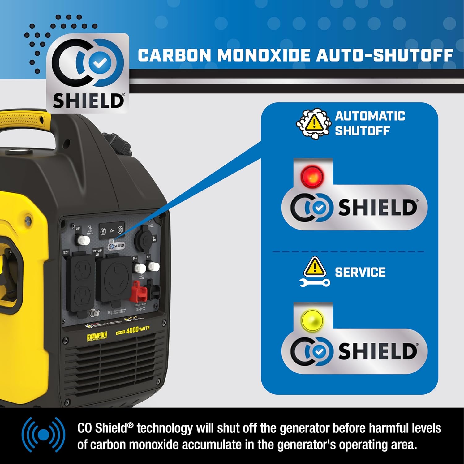 Champion Power Equipment 4000-Watt RV Ready Portable Inverter Generator with Quiet Technology and Free 3-Year Warranty Gronata