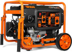 WEN DF623X 6250-Watt 120-Volt/240-Volt Dual Fuel Electric Start Portable Generator with Wheel Kit and CO Shutdown Sensor, Black Gronata