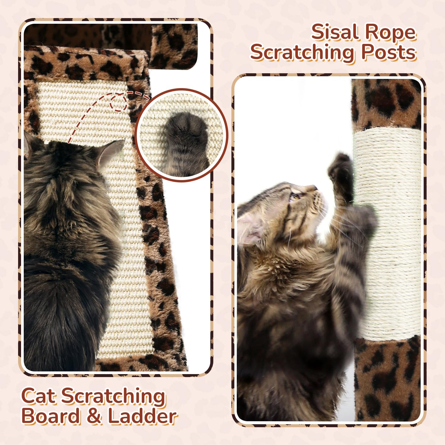 Globlazer Heavy Duty Cat Tree, 70 inch Sturdy Cat Tree for Indoor Cats Extra Large Cat Tower with Scratching Post, Hammock, Cat Condo for Adult Cats Kittens, F70 Pro, Light Grey Gronata