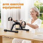 RYGEO Pedal Exerciser Mini Exercise Bike for Leg and Arm Recovery Exercise Lightweight and Portable Floor Bike(Silver) Gronata