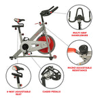 Sunny Health & Fitness Indoor Cycling Exercise Bike with SPD pedals - SF-B1509, White, 47 L x 20 W x 47 5 H Gronata