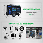 DuroMax XP12000HX 12,000-Watt Dual Fuel Portable Generator - Gas & Propane, Electric Start, Whole Home Power Backup, Transfer Switch Ready, RV & Emergency Ready Gronata