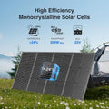 MARBERO 200W Portable Solar Panel for Power Station IP68 Waterproof 200 Watt Foldable Solar Charger >23% High Efficiency Compatible with Solar Generator for Camping RV Outdoor Cloudy Gronata