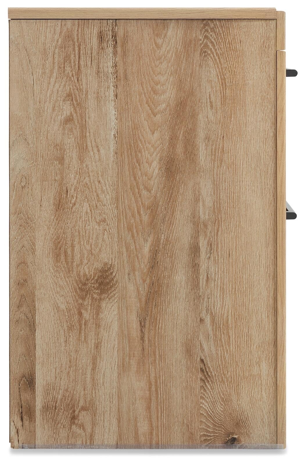 Signature Design by Ashley Wynnlow Rustic 2 Drawer Two Drawer Nightstand, 24.41" Tall, Weathered Gray Gronata