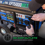 DuroMax XP12000HX 12,000-Watt Dual Fuel Portable Generator - Gas & Propane, Electric Start, Whole Home Power Backup, Transfer Switch Ready, RV & Emergency Ready Gronata