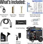 Westinghouse 18000 Peak Watt Tri-Fuel Home Backup Portable Generator, Remote Electric Start, Transfer Switch Ready, Gas, Propane, and Natural Gas Powered, CO Sensor Gronata