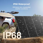MARBERO 200W Portable Solar Panel for Power Station IP68 Waterproof 200 Watt Foldable Solar Charger >23% High Efficiency Compatible with Solar Generator for Camping RV Outdoor Cloudy Gronata