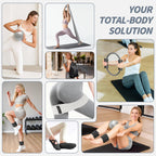 NANATI Pilates Kit 19PCS,Pilates Essentials Kit for Women,Pilates Equipment with 14.5" Pilates Ring and Ball,8 Resistance Bands,Ankle Weights,Sliders & Grip Socks Accessories for Starter Home Workouts Gronata