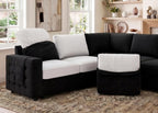 HONBAY Sectional Sleeper Sofa with Pull Out Bed U-Shape Sectional Couch Sleeper Bed with Storage Chaise 6 Seater Sleeper Sectional Sofa, Light Grey Gronata