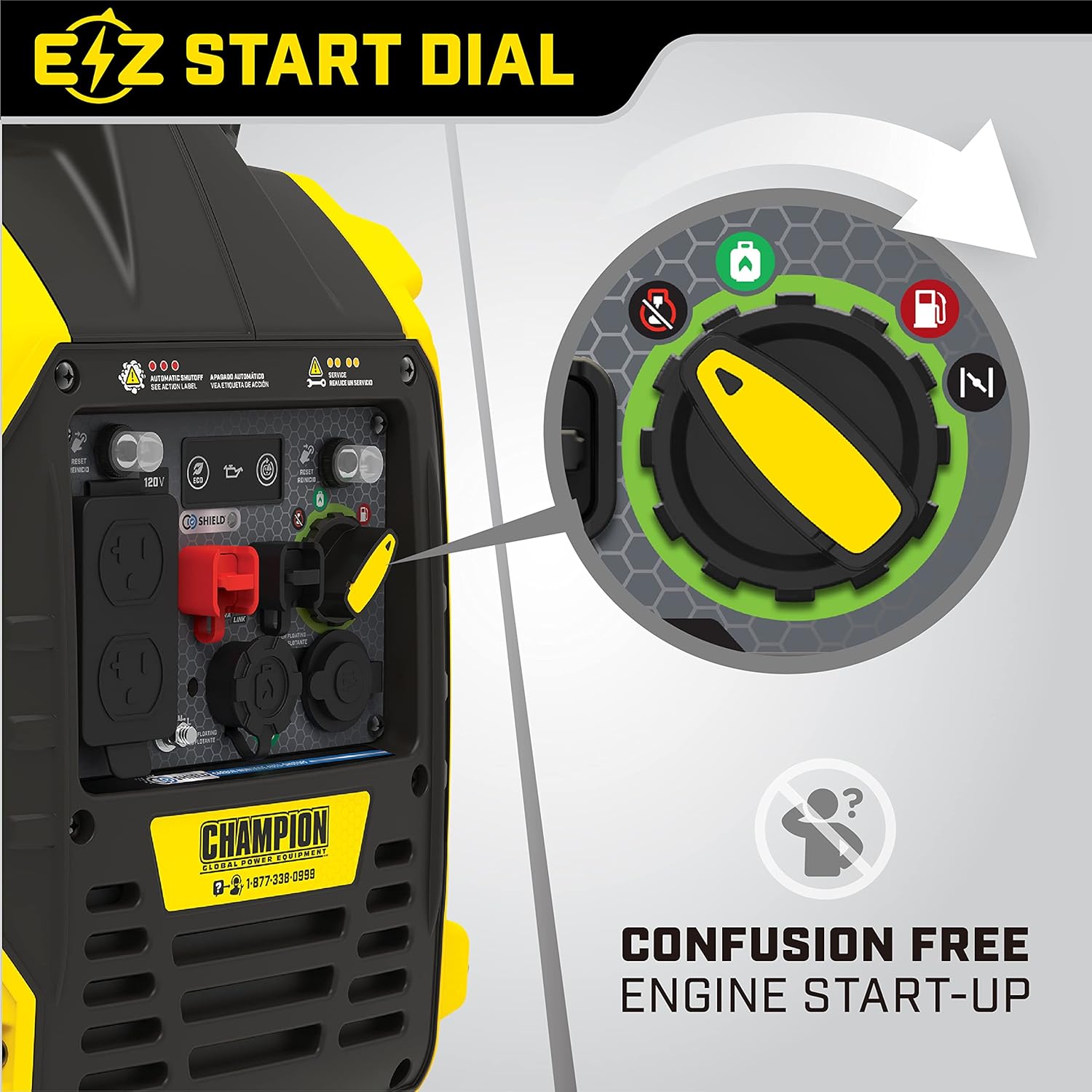 Champion Power Equipment 2500-Watt Dual Fuel Ultralight Portable Inverter Generator with Quiet Technology and CO Shield Gronata