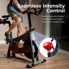 Sunny Health & Fitness Nova Smart Indoor Cycling Bike – Magnetic Resistance Exercise Bike with SunnyFit App, Quiet Belt Drive & Compact Home Cardio Bike for Beginners Gronata