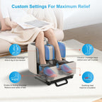 COMFIER 2 in 1 FSA Foot Massager Machine,HSA Shiatsu Foot and Calf Massager with Heat,Kneading,Vibration,Compression Massagers for Feet Health,Plantar Fasclitis,Father‘s Day Gift for Dad Gronata