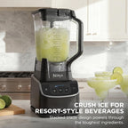 Ninja Professional Blender | Smoothie Blending, Drink Mixer, Grinder, Ice Crusher, Frozen Fruit Blending | 1000W Power, Total Crushing Technology, XL 72-oz. Pitcher | Black & Grey | BL610 Gronata