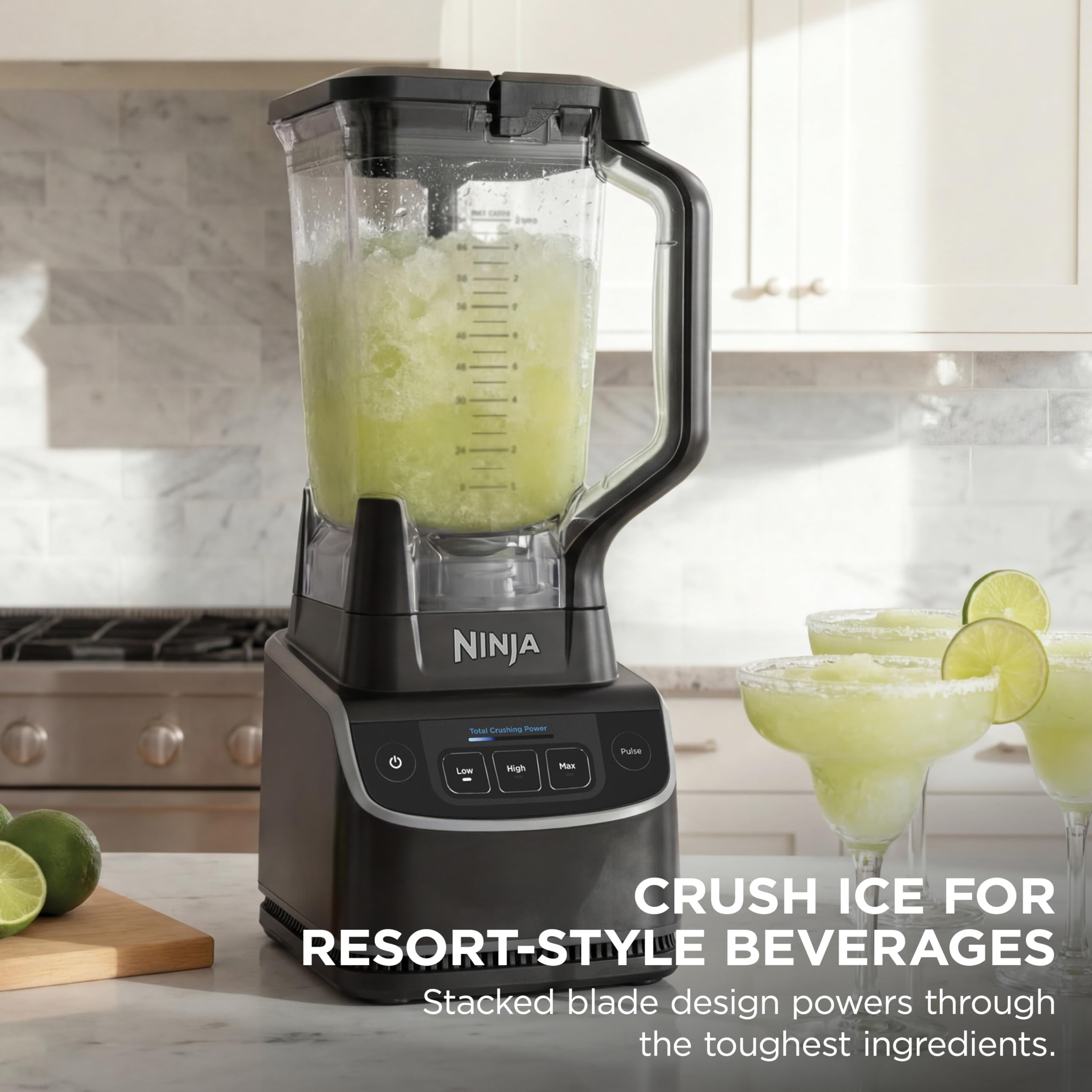 Ninja Professional Blender | Smoothie Blending, Drink Mixer, Grinder, Ice Crusher, Frozen Fruit Blending | 1000W Power, Total Crushing Technology, XL 72-oz. Pitcher | Black & Grey | BL610 Gronata