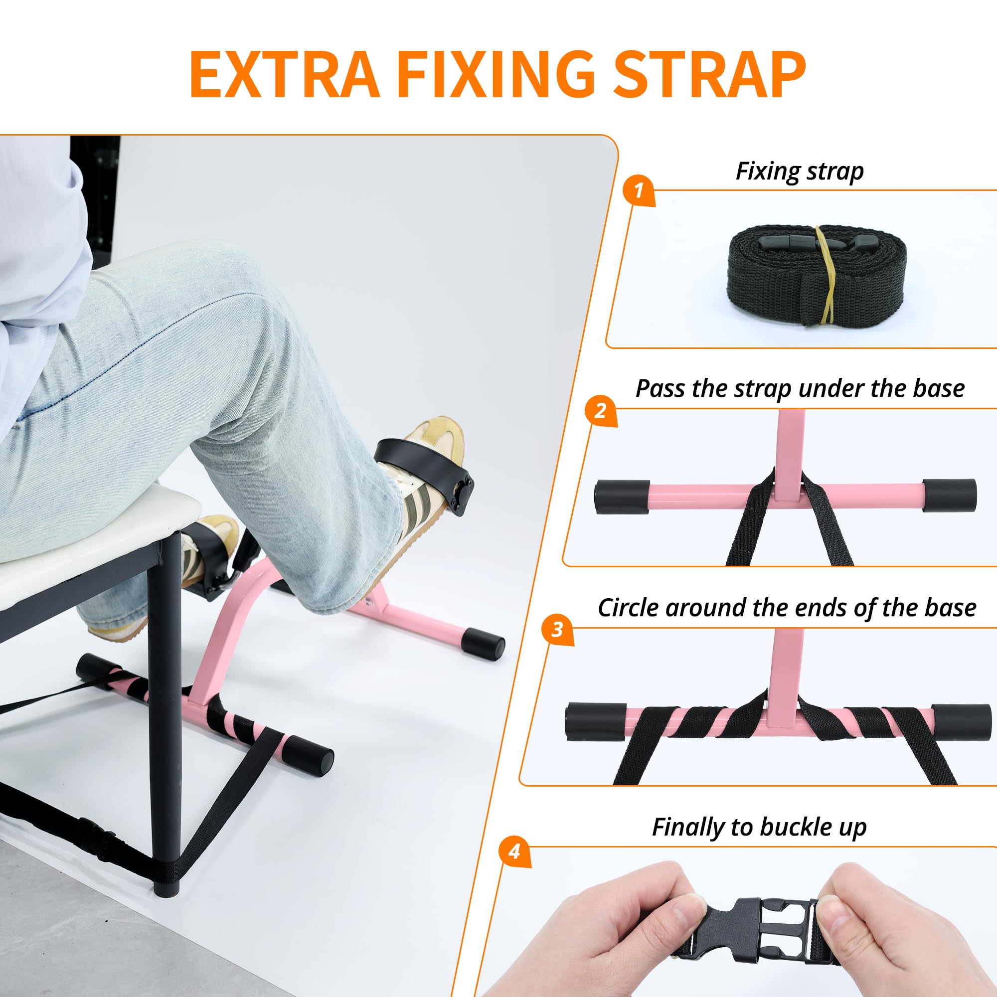 RYGEO Pedal Exerciser Mini Exercise Bike for Leg and Arm Recovery Exercise Lightweight and Portable Floor Bike(Silver) Gronata