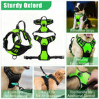 YXFDOYT No Pull Dog Harness Adjustable Collar & Leash Set - Dog Halter Harnesses Collapsible Bowls & Poop Bag Dispenser Muzzle ID Tags Toys Fits Small Medium Large Dogs (Pink-L) Gronata