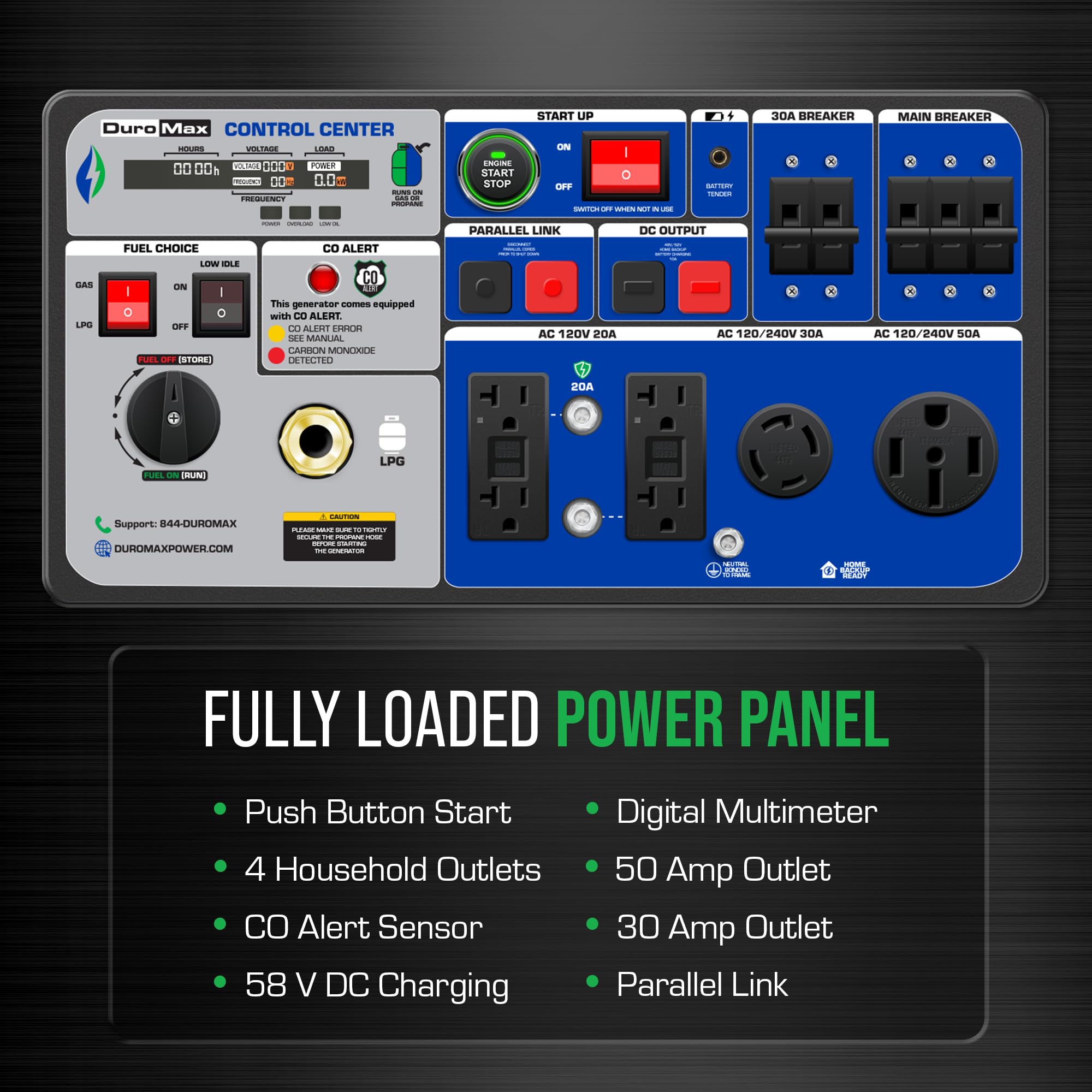 DuroMax XP2300iH 2,300-Watt Dual Fuel Portable Digital Inverter Generator - Gas & Propane, RV & Emergency Ready Gronata