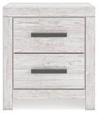 Signature Design by Ashley Wynnlow Rustic 2 Drawer Two Drawer Nightstand, 24.41" Tall, Weathered Gray Gronata