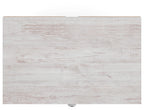 Signature Design by Ashley Shawburn Rustic 5 Drawer Chest of Smooth-Gliding Drawers and Safety Stop, White & Gray Gronata