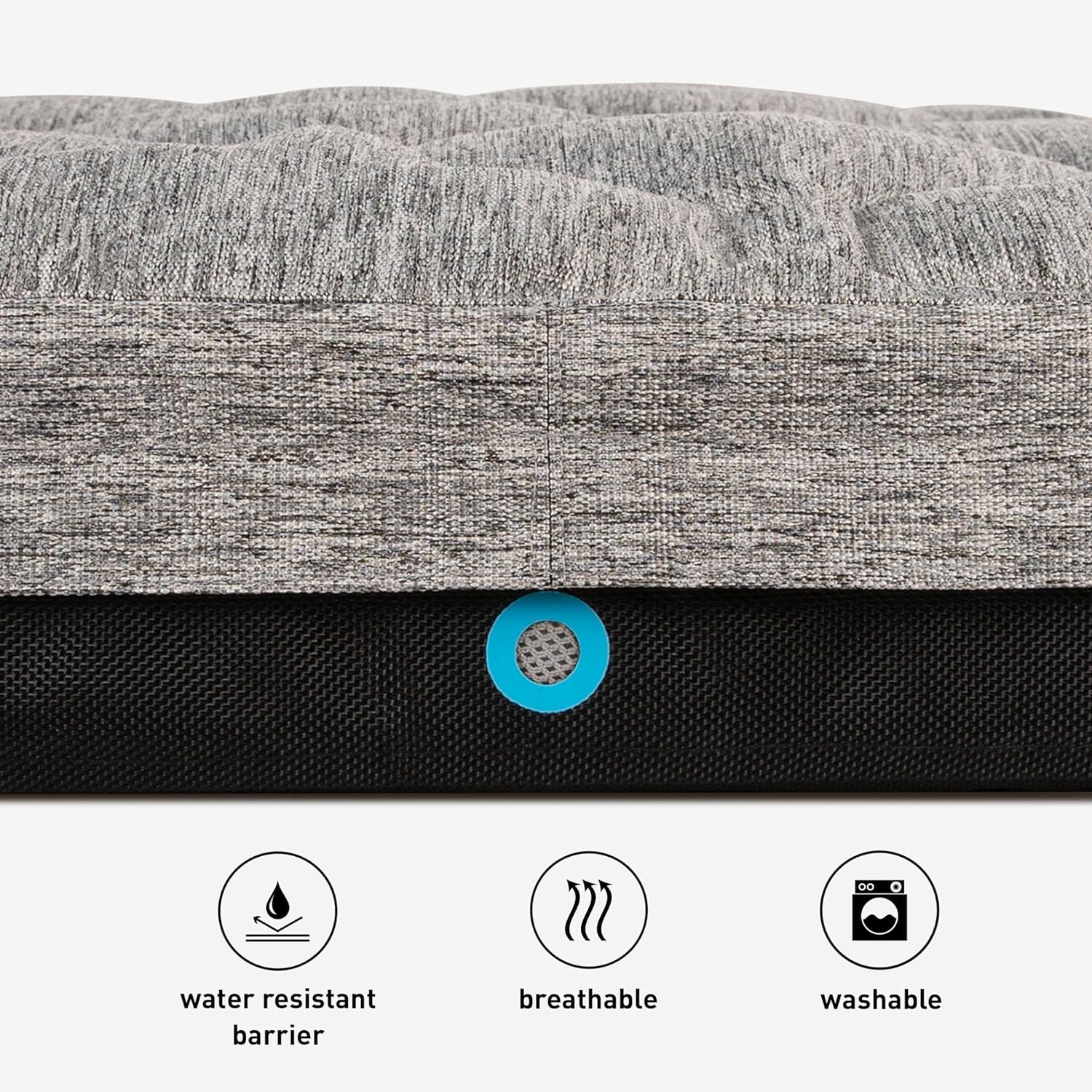 Bedgear Performance Dog Bed - Medium/Large - Durable Pet Bed with Washable Cover - Removable Pad for Travel Gronata