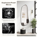WallBeyond Asymmetrical Mirror, Irregular Mirror Full Length, Boho Wall Mirrors Decorative for Bedroom Living Room Entryway Hall, Mid Century Modern Decor 48" H x 22" W Gronata