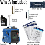 Westinghouse 2550 Peak Watt Super Quiet & Lightweight Portable Inverter Generator, RV Ready 30A Outlet, Gas Powered, Parallel Capable, Long Run Time,Blue Gronata