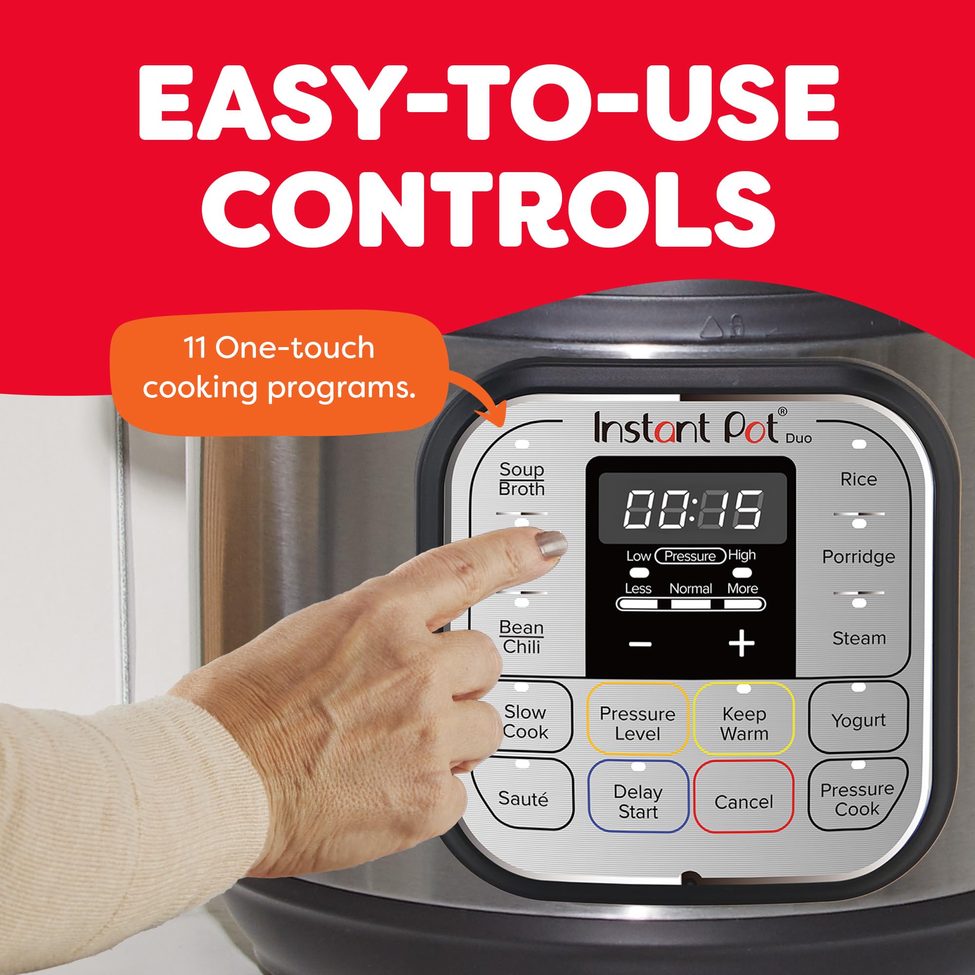 Instant Pot Duo 7-in-1 Electric Pressure Cooker, Slow Cooker, Rice, Steamer, Sauté, Yogurt Maker, Warmer & Sterilizer, Includes App With Over 800 Recipes, Stainless Steel, 6 Quart Gronata