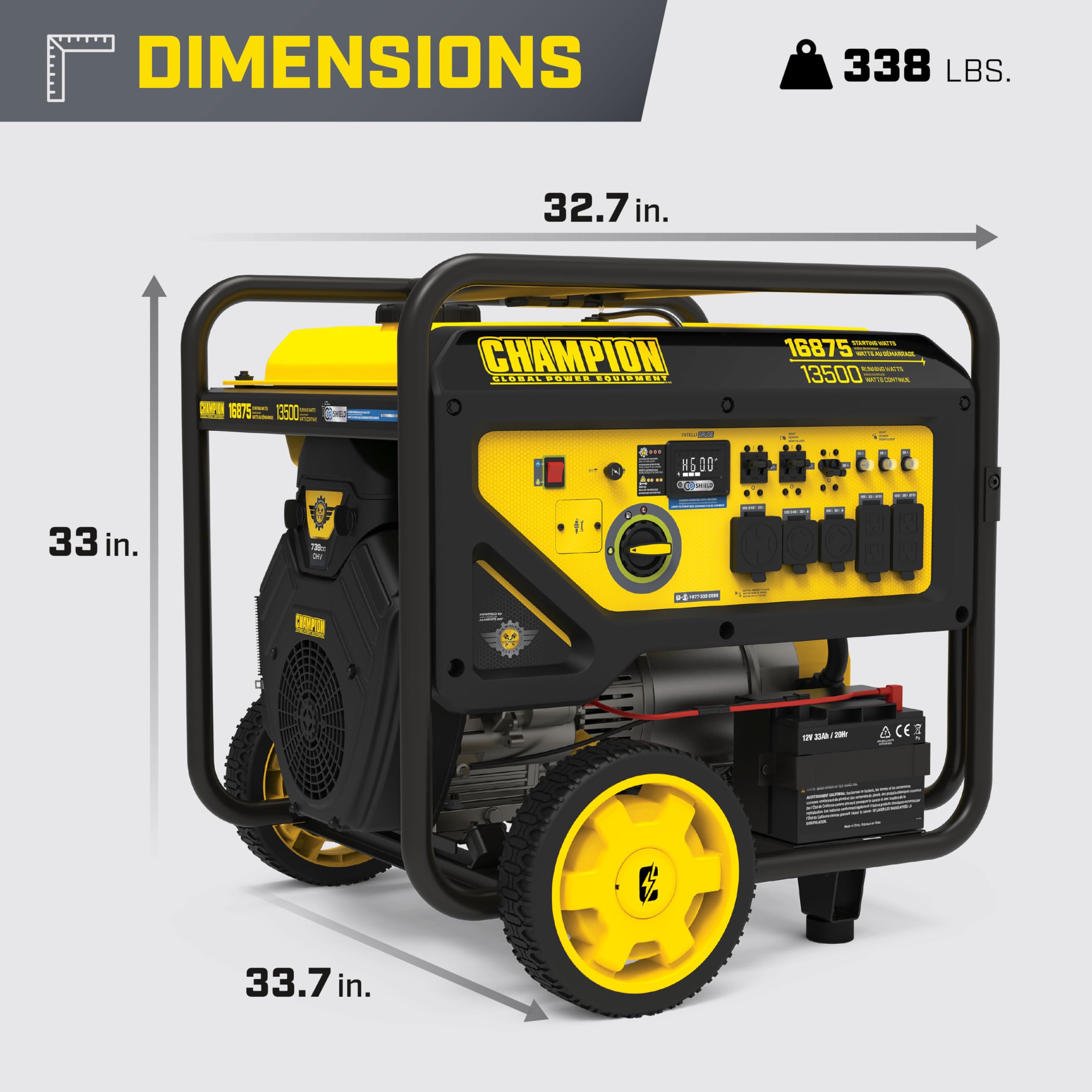 Champion Power Equipment 16,875-Watt Electric Start Home Backup Portable Generator with Free 3-Year Warranty Gronata